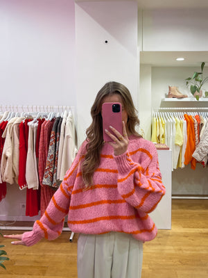 Pink & orange sweater