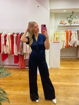 Jumpsuit satin navy